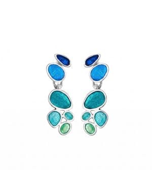 Joidart Dangling-Plated Earrings Gaudí Jewellery - Blue