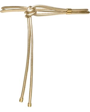 BeltBe Skinny Wrap Leather Belt - Metallic
