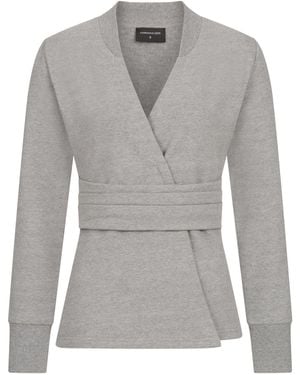 Marianna Déri ' Deluxe Wrap-Look Sweatshirt - Grey