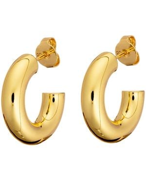 Crystals and Co Medium Chunky Hoops - Metallic