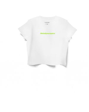 Kapture Mind Your Space Crop Top - White