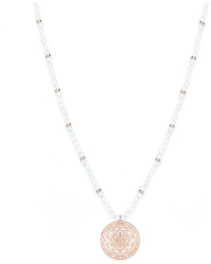Seven Saints Sri Yantra Harmonious Energy Necklace, Opal - Metallic