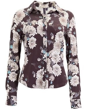 lords of harlech Stephanie Serious Floral Shirt - Black