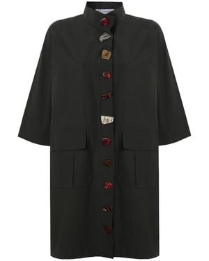 Mirimalist Stone Age Dress Jacket Khaki - Black