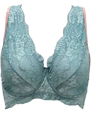 Carol Coelho Humantay Underwire Racer Back Lace Bralette - Blue