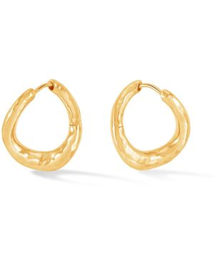 Dower & Hall Entwined Twist Huggie Hoops - Metallic