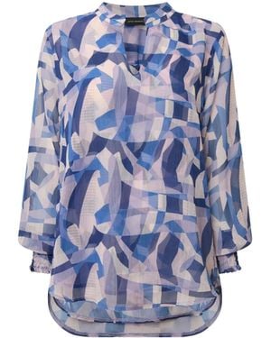 James Lakeland Mosaic Print Blouse - Blue