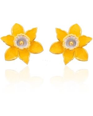 Milou Jewelry Daffodil Flower Earrings - Multicolour