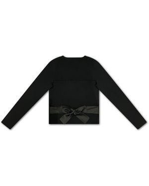 Roch Perel Backless Silk Tie Jumper - Black