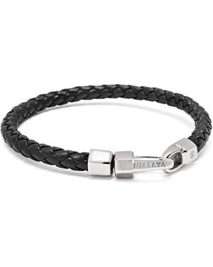 Nialaya Braided Leather Bracelet - Black