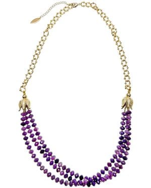 Farra Multi-Layers Amethyst Necklace - Multicolour