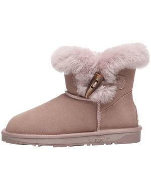 EverAu Australia Robin Horn Toggle Button Mini Boots - Pink