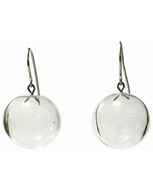 Laura Daili Neutrals Air Glass Bubbles Earrings - Metallic