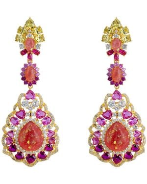 LÁTELITA London Mariana Opal Drop Earrings - Red