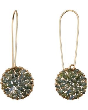 Corina Mardari Jewelry Sapphire-Filled Handmade Dangle Earrings - Metallic