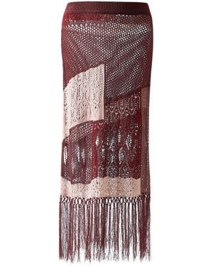 Fully Fashioning Raziya Skirt - Brown