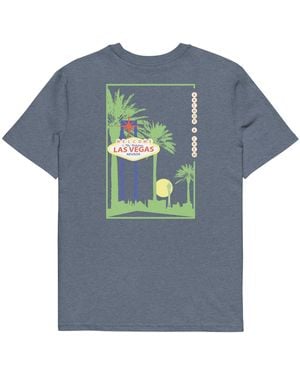 Anchor and Crew Heather Las Vegas Landmark Organic Cotton T-Shirt - Blue
