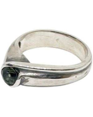 Tg-Jewellery by Tamara Gervasio Fish Ring With Round Tourmaline Sterling - White