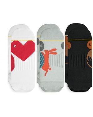 Semibold Training Running Ankle Socks Three Packs - Multicolor