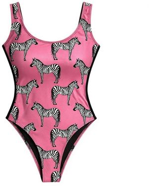 Brasini Swimwear Laguna High Cut One Piece Swimsuit With Mesh Sides - Red
