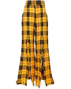 Sarah Regensburger Ritual Tartan Pant - Yellow