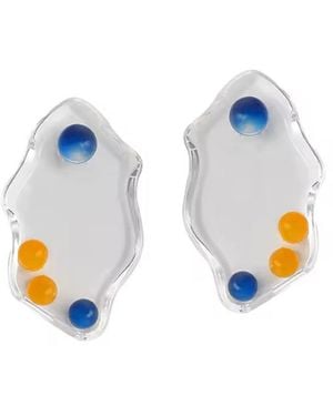 Smilla Brav Neutrals Earrings Graffiti - Blue