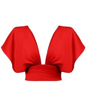 Lily Phellera Amber Wrap Top - Red