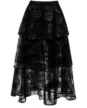 Van Brussel Opulence Lace Skirt - Black