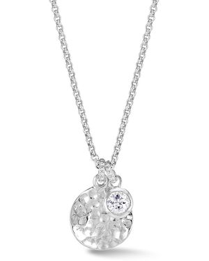 Dower & Hall Hammered Disc & Topaz Array Pendant - Metallic