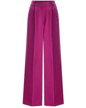 Exquise High Waisted Tailored Pants - Purple