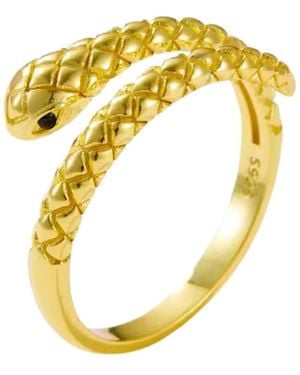 Nazzar Snake Wrap Ring - Metallic