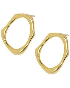 Janus Edinburgh Plated Sterling Oval Forth Stud Earrings - Metallic