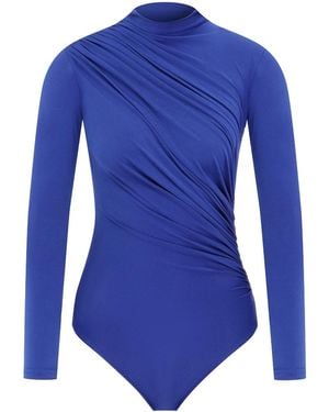 Maan Istanbul Turtleneck Bodysuit - Blue
