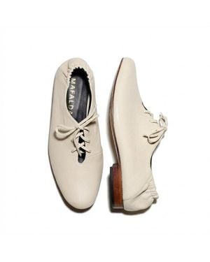Mafalda Lila Off- Lace-Up Flats - Metallic