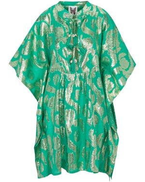 Meghan Fabulous Palm Springs Caftan Tunic Dress - Green