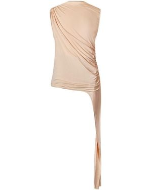 Chuks Collins Neutrals Bri Sleeveless Tan Dress-Top - Natural