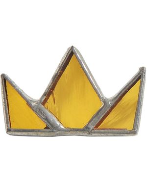 Laura Daili Golden Crown – Mirror Brooch - Yellow