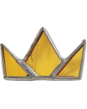 Laura Daili Golden Crown – Mirror Brooch - Yellow