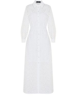 Exquise Kiara Shirt Strappy Maxi Dress - White