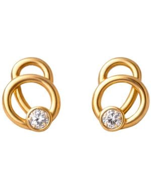 Lily Flo Jewellery Endlessly Becoming Diamond Stud Earrings - Metallic