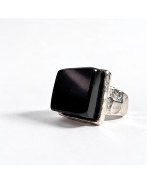 Smart Glass Jewelry Recycled Noir Gloss Ring - Black