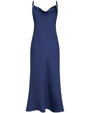 Pretty Eccentric Aurelia Satin Slip Dress - Blue