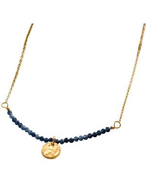 Posh Totty Designs Dark Semi Precious Beaded Necklace - Metallic
