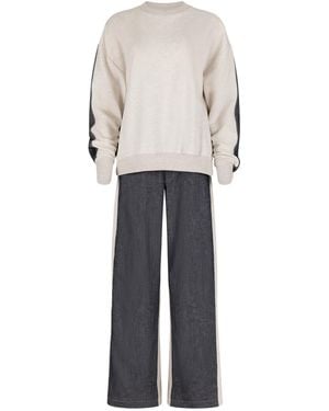 Clothes by Locker Room Color-Block Two-Piece Co-Ord Set - White