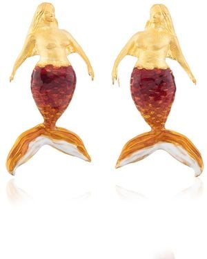Milou Jewelry Mermaid Earrings - Orange