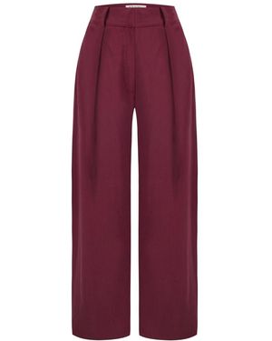 Thisisu Collection Vera Pant – Burgundy - Red