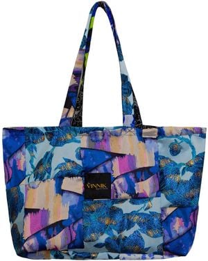 Byvinnik Flip Side Tote Bag Patchwork No. 8 - Blue