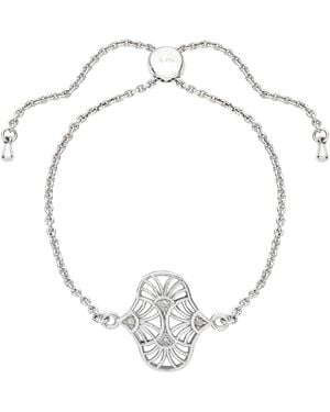 Lucy Quartermaine Art Deco Oval Bracelet - Metallic