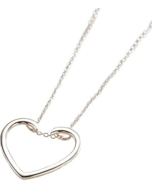 Posh Totty Designs Sterling Heart Ring Holder Necklace - Metallic