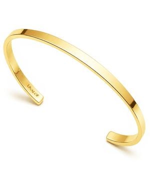 Unaloe Small Band Open Cuff Bracelet For – Plated Luxury Jewellery - Metallic